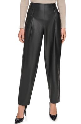 DKNY Faux Leather Pants in Black