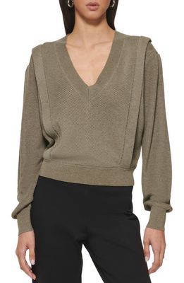 DKNY Flange Sweater in Light Fatigue Heather