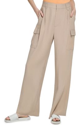 DKNY Frosted Twill Cargo Trousers in Safari Khaki