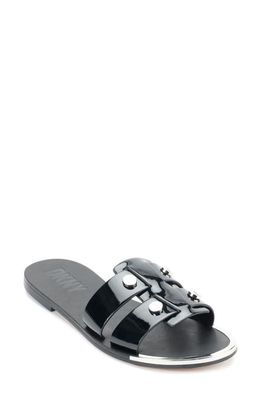 DKNY Glynn Studded Slide Sandal in Black