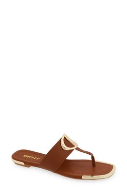 DKNY Halcott Flip Flop Sandal in Cognac