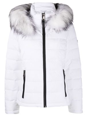 DKNY hooded puffer jacket - White