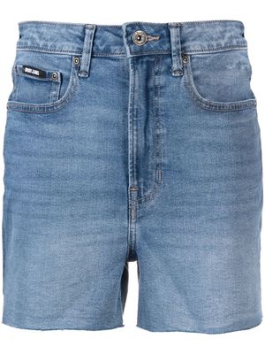 DKNY Kent high-rise denim shorts - Blue