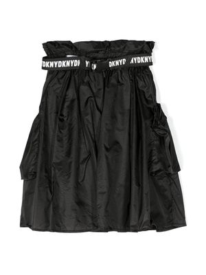 Dkny Kids belted cargo midi skirt - Black