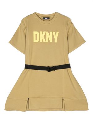 Dkny Kids belted short-sleeve dress - Green