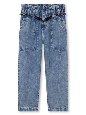 Dkny Kids belted straight-leg jeans - Blue