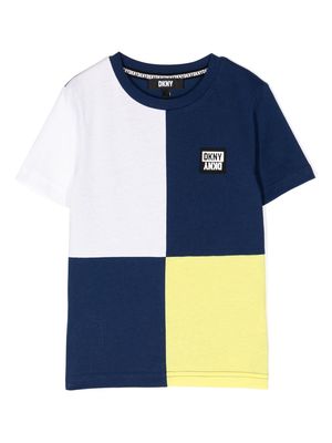 Dkny Kids colour-block T-shirt - Blue