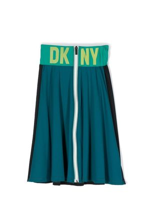 Dkny Kids colour-block zip-up skirt - Blue