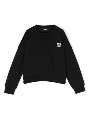 Dkny Kids cotton logo patch sweatshirt - Black