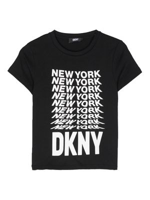 Dkny Kids cotton logo-print T-shirt - Black
