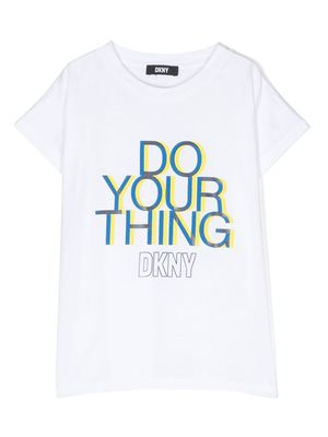 Dkny Kids cotton short-sleeve T-shirt - White