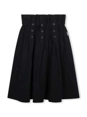 Dkny Kids eyelet-detail pleated skirt - Black