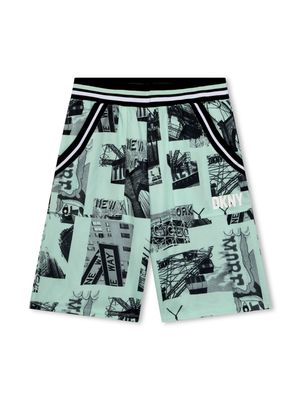 Dkny Kids graphic-print Bermuda shorts - Green