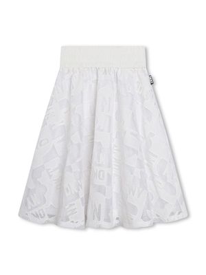 Dkny Kids lace pleated midi skirt - White
