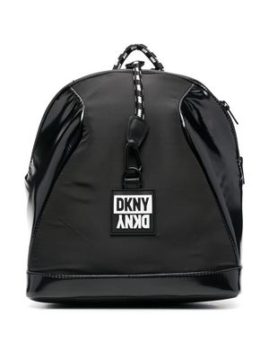 Dkny Kids logo-patch backpack - Black