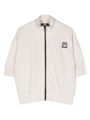 Dkny Kids logo patch short-sleeve jacket - White