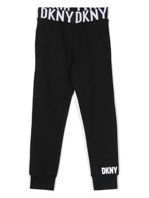 Dkny Kids logo-print cotton-blend leggings - Black