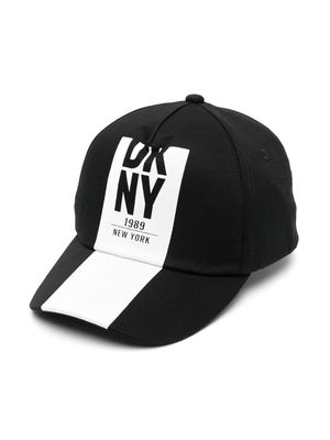 Dkny Kids logo-print cotton cap - Black