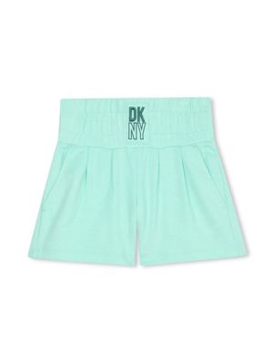 Dkny Kids logo-print cotton shorts - Green