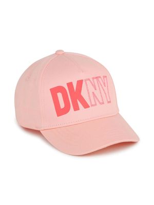 Dkny Kids logo-print cotton twill cap - Pink