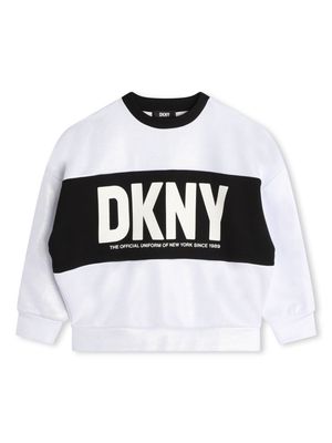 Dkny Kids logo-print crew-neck sweatshirt - Grey