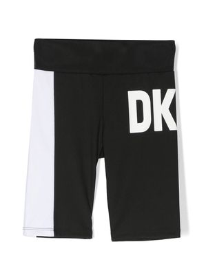 Dkny Kids logo-print cycling shorts - Black