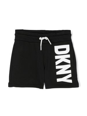 Dkny Kids logo-print drawstring shorts - Black