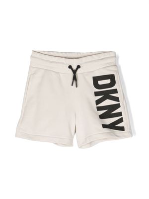 Dkny Kids logo-print drawstring shorts - Neutrals