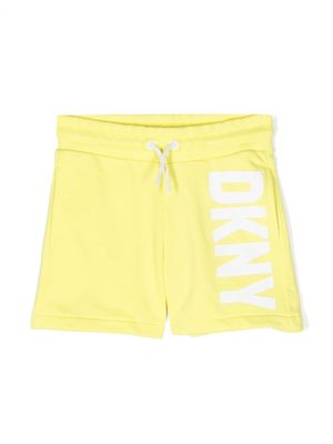 Dkny Kids logo-print drawstring shorts - Yellow