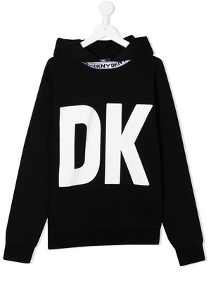 DKNY KIDS logo-print hoodie - Black