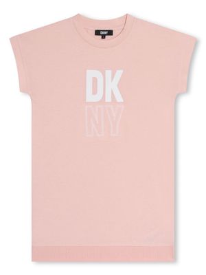 Dkny Kids logo-print organic cotton dress - Pink