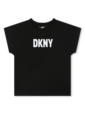 Dkny Kids logo-print round-neck T-shirt - Black