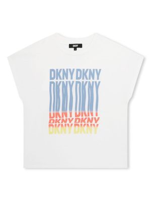 Dkny Kids logo-print round-neck T-shirt - White