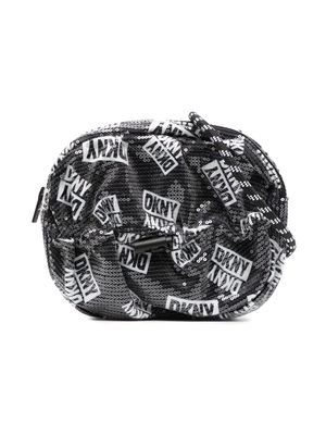 Dkny Kids logo-print sequin bag - Black