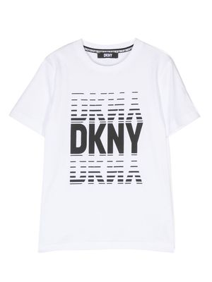 Dkny Kids logo-print short-sleeve cotton T-shirt - White