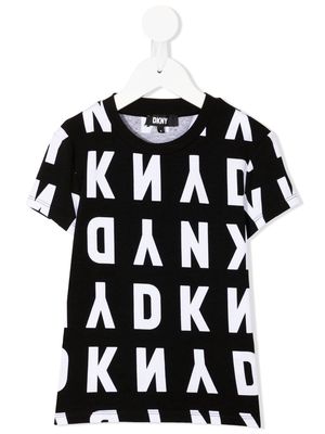 Dkny Kids logo-print short-sleeve T-shirt - Black