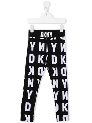 Dkny Kids logo-print slip-on leggings - Black