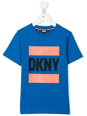 Dkny Kids logo-print T-shirt - Blue