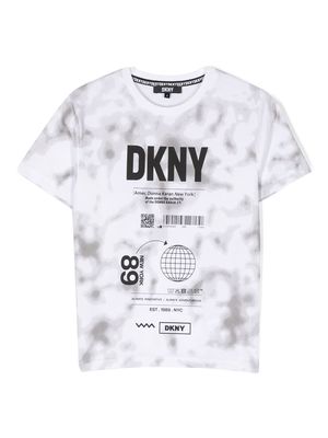 Dkny Kids logo-print T-shirt - Neutrals