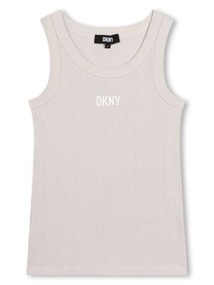 Dkny Kids logo-print tank top - Neutrals