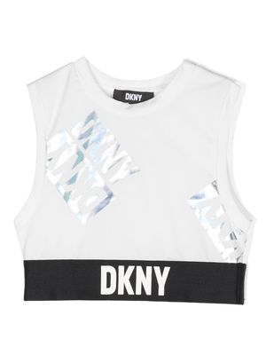 Dkny Kids logo-print undershirt - White