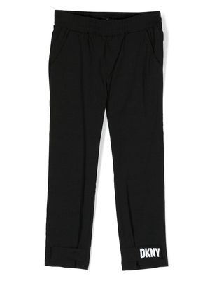 Dkny Kids logo tab elasticated waistband trousers - Black