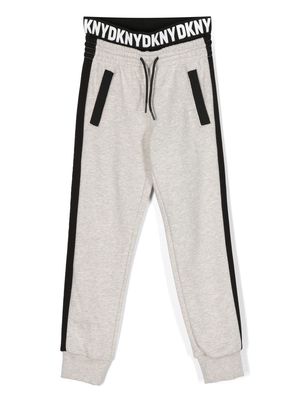 Dkny Kids logo-waistband track pants - Grey