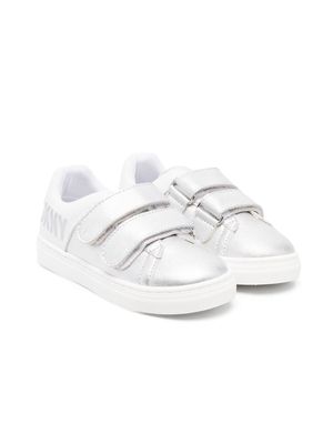 Dkny Kids metallic low-top sneakers - White