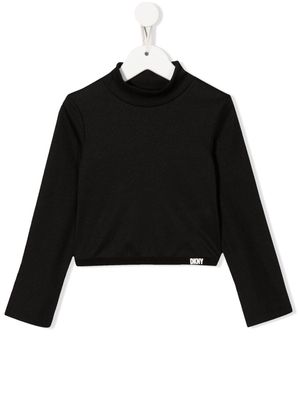 Dkny Kids mock-neck cropped sweatshirt - Black