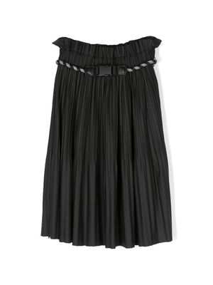 Dkny Kids plissé belted midi skirt - Black