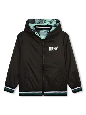 Dkny Kids reversible graphic-print jacket - Green