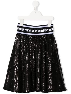 Dkny Kids sequin-embellished A-line skirt - Black
