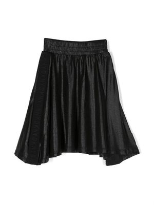 Dkny Kids Shimmer asymmetric midi skirt - Black