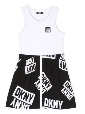 Dkny Kids sleeveless cotton dress - Black